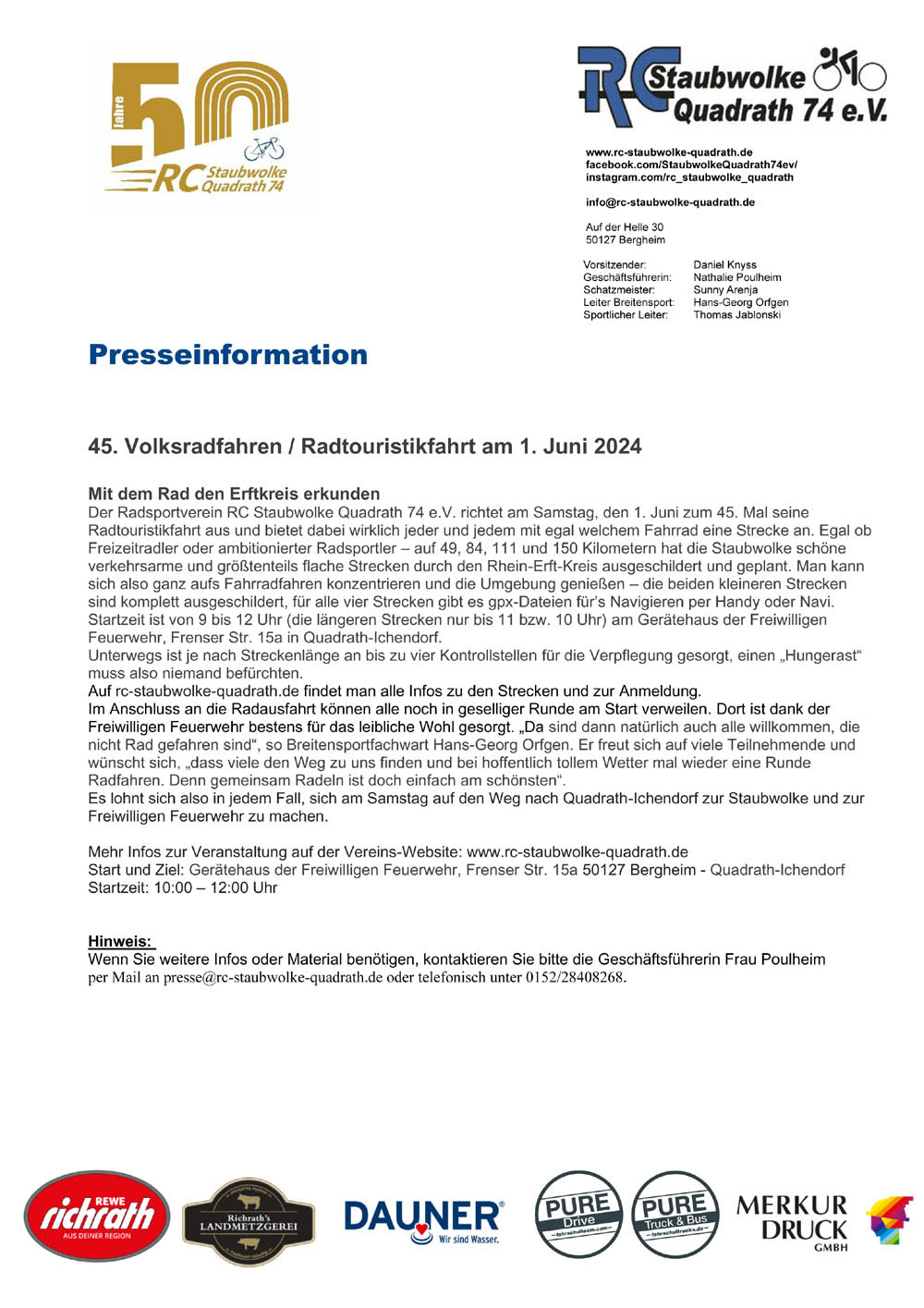 2024 Volksradfahren Infos