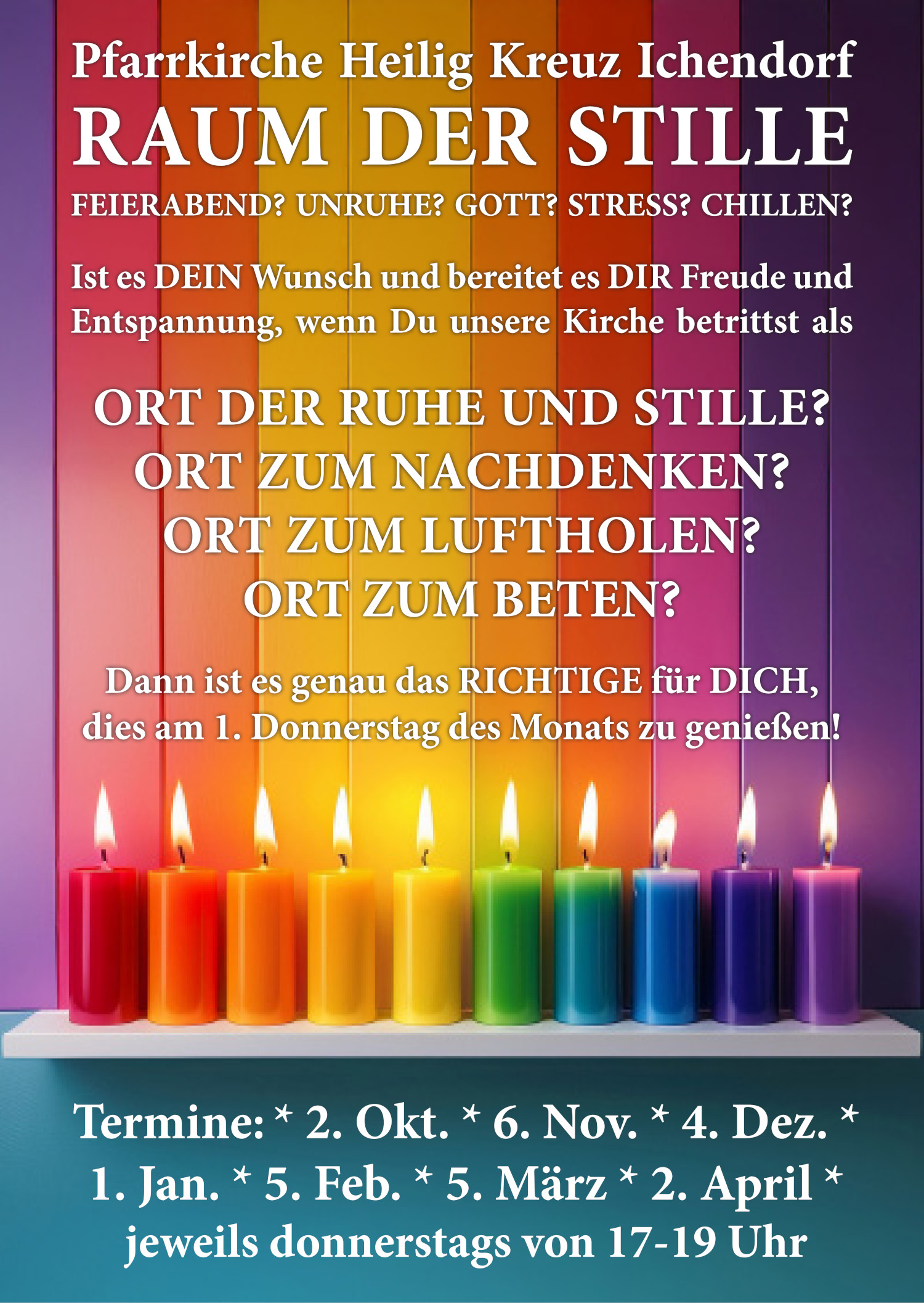 AK Raum der Stille Regenbogen